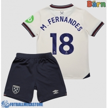 Fotballdrakt Barn West Ham United Mateus Fernandes #18 Bortedraktsett 2025-26 Kortermet (+ Korte bukser)